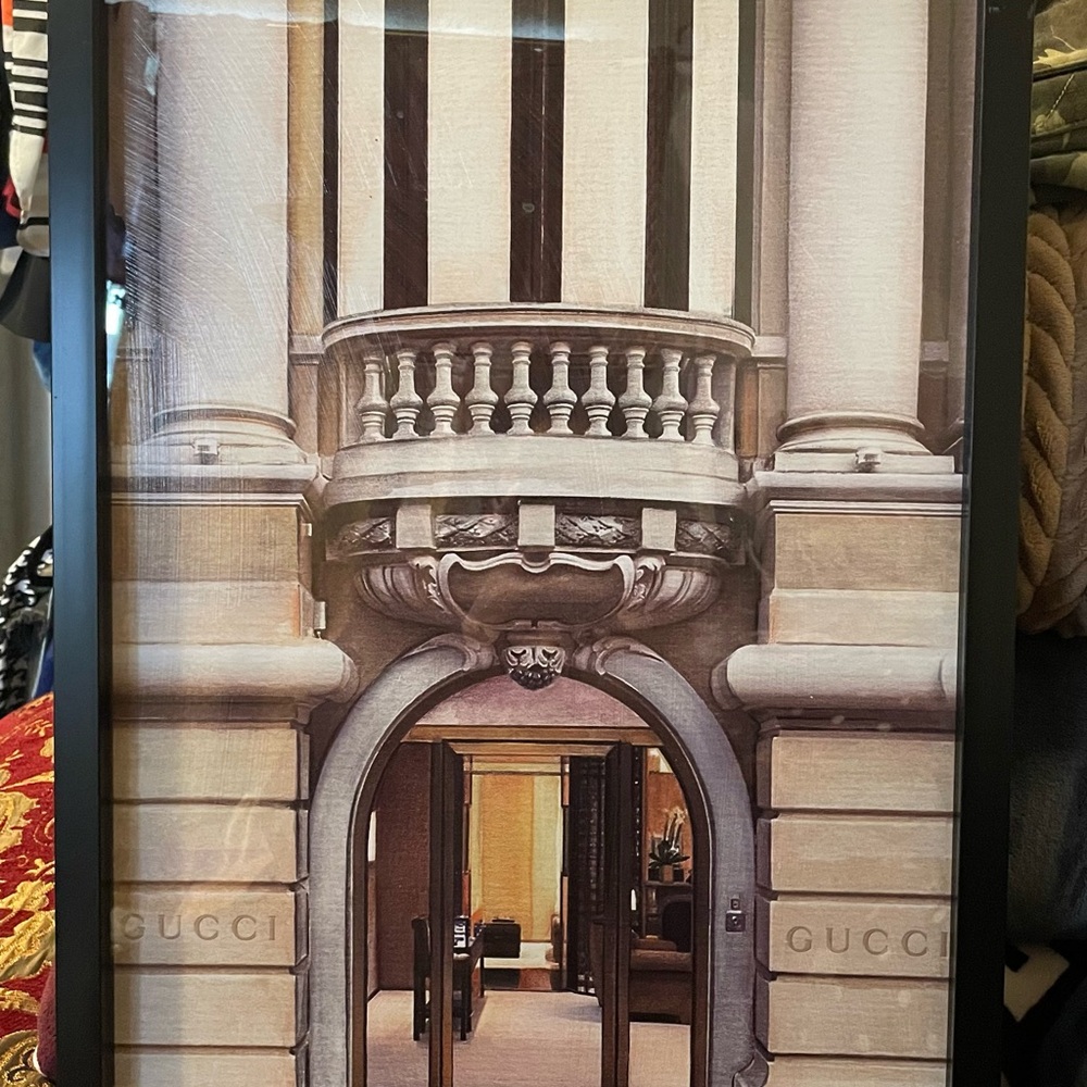 Gucci Beige and Brown Architectural Print